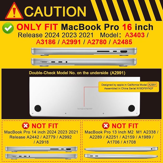 Batianda Compatible with New MacBook Pro 16 inch Case 2024 M4 Chip 2023 2021 Release with M3 M2 Pro Max, Heavy Duty Protective Plastic Hard Shell with Fold Kickstand & Keyboard Cover Protector, Red