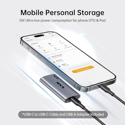SSK 2TB Portable SSD External Hard Drive Solid State Drive Up to 550MB/s
