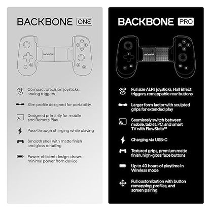 BACKBONE One Mobile Gaming Controller for iPhone (Lightning) - PlayStation Edition - 2nd Gen - Turn Your iPhone into a Gaming Console - Play Xbox, PlayStation & More (3 Months Apple Arcade Included)