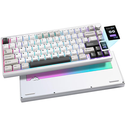 YUNZII AL80 75% Wireless Aluminum Mechanical Keyboard(Silver,Gateron Zero)