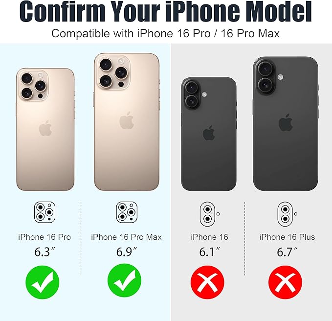 AGVEE 3+3 6 Pack for iPhone 16 Pro 6.3" / 16 Pro Max 6.9" Camera Lens Cover Protector, Bling Glitter & CD-Textured Metal Ring 9H Tempered HD Glass Camera Cover Protector Film, Glitter-Desert