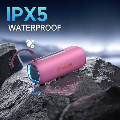Portable Bluetooth Speaker, Wireless Bluetooth Speaker with Clear Loud Stereo Sound, IPX5 Waterproof Speakers with RGB Lights, BT5.3, Long Playtime, TWS Pairing for Home Outdoor Party Beach Travel