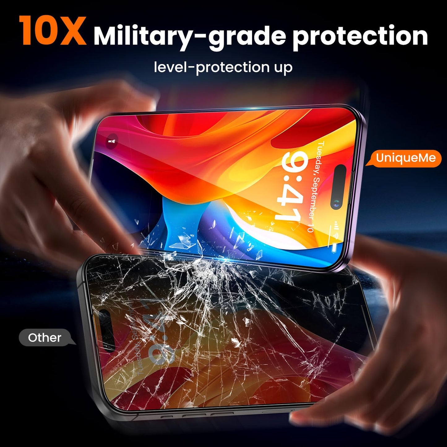 UniqueMe 2 Packs for iPhone 14 Pro Screen Protector