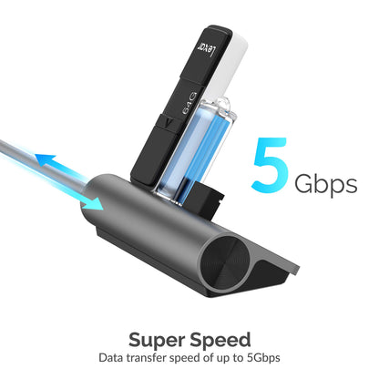 SABRENT USB-C 5-in-1 Hub, SD/TF Card Reader + 3 USB 3.0 (HB-U3CR)