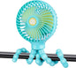 Portable Stroller Fan Personal rechargeable USB Fans With 5200mAh 3 Speeds Battery Small Baby Car Seat Mini Handheld Clip On Fan for Pram Crib Bike Treadmill Outdoor Camping Travel and Student Desk