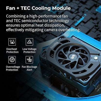SMALLRIG R50 V / R6 II/ R5C / R50 / PowerShot V1 Camera External Cooling System with Dual-Speed Modes, Snap-On Cooling Fan with TEC Cooling Module for Sony ZV-E1/ A7 IV/ A6700/ FX3-5063