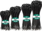 800 PCS Black Zip Ties Assorted Sizes 8+12+14+18 Inch Self-locking Nylon Cable ties Heavy Duty Outdoor, UV Resistant Wire Straps for Home Office Garden Workshop Indoor Outdoor Fence