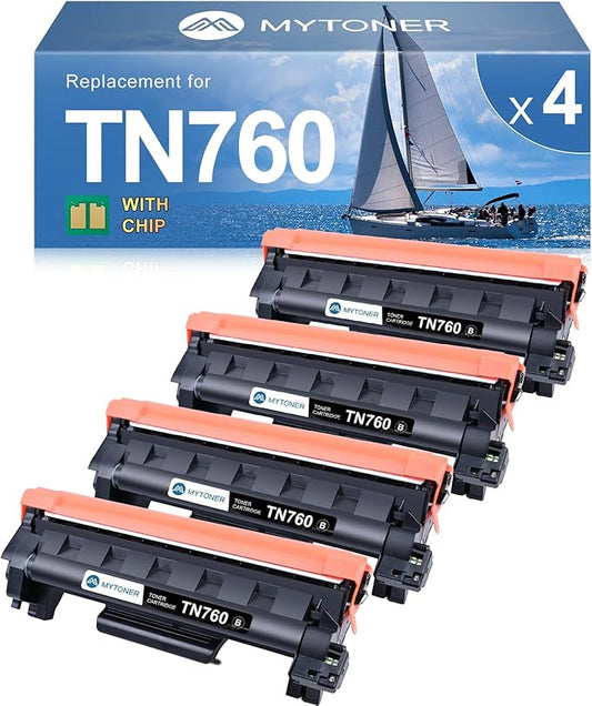 MYTONER TN760 Toner Compatible for Brother TN-760 L2690DW L2710DW Printer