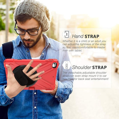BRAECN iPad mini 5 Case,iPad mini 4 Case, Heavy Duty Shockproof Protective Rugged Case with Pencil Holder,Hand Strap,Kickstand, Shoulder Strap for iPad mini 5th/4th Generation 7.9 Inch for Kids