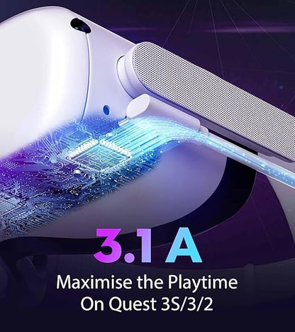 YRXVW Link Cable 16FT Compatible with Meta/Oculus Quest 3S, Quest 3, Quest 2/Pro, PICO 4 Accessories VR Headsets, Charging Cord and High Speed Data Wire, Charging Cable for Steam Gaming PC (16FT)
