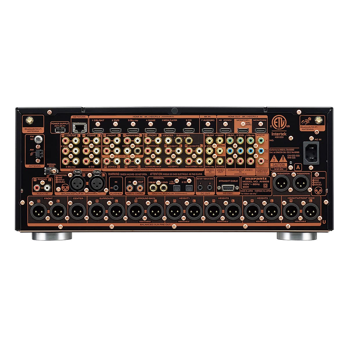 Marantz AV8805A AV Pre-Amplifier - 13.2 Channel, Advanced 8K Upscaling, IMAX Enhanced, Auro-3D, Dolby Atmos & DTS, Wireless Streaming via Wi-Fi, Bluetooth, AirPlay 2 & HEOS, Amazon Alexa, Audyssey EQ