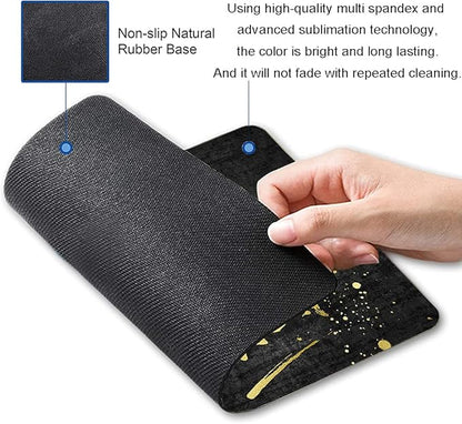 Hokafenle Mouse Pad, Motivational Mouse Pad with Inspirational Quotes Design, Mouse Mat Square Waterproof Mouse Pads, Non-Slip Rubber Base MousePads for Office Home Laptop, Good Vibes Only