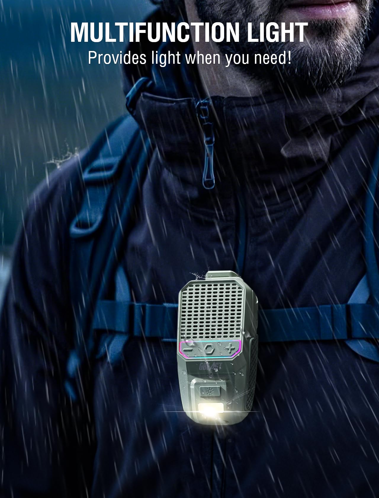 GBEAST Wearable Bluetooth Speaker, Waterproof Mini Clip On Speaker-Green