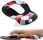 EooCoo Ergonomic Mouse Pad with Gel Wrist Rest Support Middle Concave Design, Relieve Wrist Pain Mousepad, Non-Slip Base for Laptop, Computer, Office Desk Accessories, Carpal Tunnel Syndrome