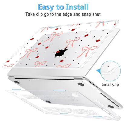 Mektron Case for MacBook Pro 16" M4 A3403 A3186 M3 A2991 M2 A2780 M1 A2485 (2021/2023/2024) Pro/Max with Touch ID, Hard Shell Plastic Laptop Cover Keyboard Cover Screen Protector, Pink Bows-Hearts