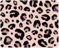 ITNRSIIET Mouse Pad with Stitched Edge Premium Textured Smooth Precise Operation Waterproof Washable Non-Slip Rubber Base Desktop Protection Mat, 10.2×8.3×0.12 inches, Leopard Black Purple