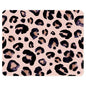 ITNRSIIET Mouse Pad with Stitched Edge Premium Textured Smooth Precise Operation Waterproof Washable Non-Slip Rubber Base Desktop Protection Mat, 10.2×8.3×0.12 inches, Rose Gold Leopard Print