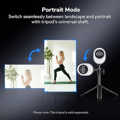 EMEET Piko 4K Webcam for Streaming, World’s 1st Dual-Camera AI-Powered 4K Camera w/AI Autofocus, 3 Mics Array&3 Sound Modes, USB Webcam with Clip, Great for Streaming, Desk Setup and Creative Gifts
