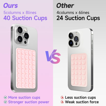 Yojaro Silicone Suction Phone Case Mount, Non Slip Suction Cup Phone Mount, Phone Accessories Holder for Selfies and Videos, Silicon Adhesive Phone Stand Sticky for Cell Phone Purple