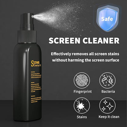 Car Screen Cleaner, Car Touch screen cleaner for Tesla, Screen Cleaner for Car Display, EV Car Screen Cleaner Spray and Wipe, Screen Cleaner Kit for Dashboard, laptop, Monitor