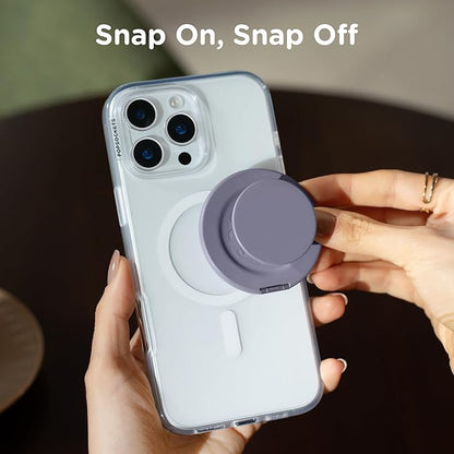 PopSockets Kick-Out Grip for MagSafe, Phone Grip with Built-in Phone Stand, Adjustable Kickstand for Portrait or Landscape, Strong Magnetic Hold, Wireless Charging Compatible - Dusk