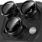 YWXTW Camera Lens Protector for iPhone 15 Pro/iPhone 15 Pro Max, [1 Step Installation Tray] Tempered Glass Screen Protector Metal Individual Camera Cover Accessories Case Friendly (Black Titanium)