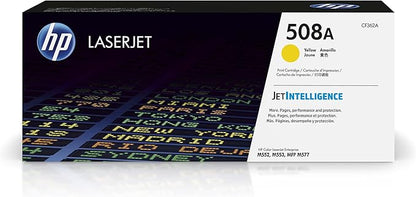 HP 508A Yellow Toner Cartridge | Works with HP Color LaserJet Enterprise M552, M553, HP Color LaserJet Enterprise MFP M577 Series | CF362A