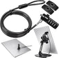 AboveTEK iPad Lock Security Cable w/Adhesive Plates, 6Ft Keyless 4 Digit Combination Tablet Lock Kit, Anti-Theft Hardware Locking Cable for iPhone Cell Phone MacBook Laptop in Showroom Retail Store