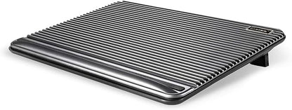 Laptop Cooling Pad, Coolertek USB Powered Laptop Cooler, 2 Blue Silent Big Fans, Height Adjustable Non-Slip Laptop Stand with Dual USB 2.0 Ports, Fits 11-17Inch Notebook - Gray (N2)