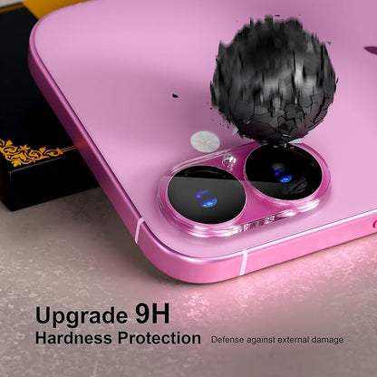 beuxece for 6 Pack iPhone 16 / iPhone 16 Plus Camera Lens Protector [Drop Protection] [Case Friendly] [Easy Installation] 9H Tempered Glass Camera Screen Protector Cover Accessories, Clear