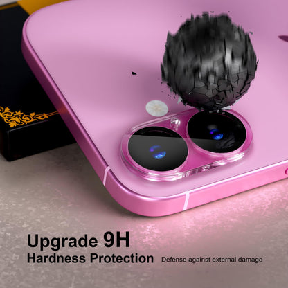 beuxece for 6 Pack iPhone 17 / iPhone 16 / iPhone 16 Plus Camera Lens Protector [Drop Protection] [Easy Installation] 9H Tempered Glass Camera Screen Protector Cover Accessories, Clear