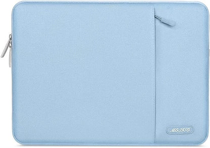 MOSISO Laptop Case 14 inch, 14 inch Laptop Sleeve Compatible with HP Lenovo Dell ASUS Acer, HP Stream, Dell Latitude, Lenovo IdeaPad, Polyester Vertical Computer Sleeve Bag with Pocket, Air Blue
