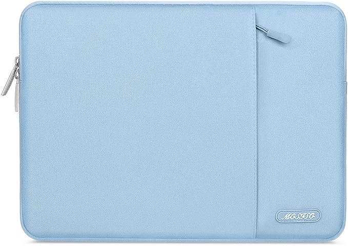MOSISO Laptop Case 13 inch, 13 inch Laptop Sleeve Compatible with MacBook Air M4 M3 M2 M1 2025-2018 / Pro M2 M1 2025-2016, Polyester Vertical Computer Sleeve Bag with Pocket, Air Blue