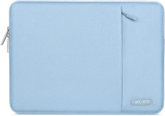 MOSISO Laptop Case 13 inch, 13 inch Laptop Sleeve Compatible with MacBook Air M4 M3 M2 M1 2025-2018 / Pro M2 M1 2025-2016, Polyester Vertical Computer Sleeve Bag with Pocket, Air Blue