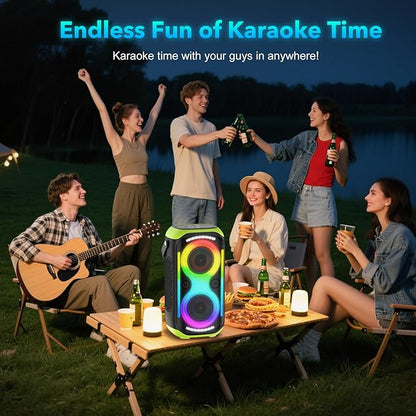 Bluetooth Speaker 160W Loud Wireless Boombox Portable Big Powerful Deep Bass Sound TWS Large Outdoor Home Party Speakers with Subwoofer LED Lights