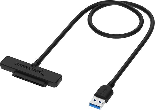 SABRENT USB 3.0 (USB-A) to 2.5" SATA Adapter Cable for SSD & Laptop HDD, UASP Support, 5Gbps, USB-Powered (No External Power), Compatible with SATA I/II/III Drives (EC-SSHD)