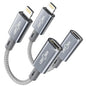 2 Pack 27W USB C to Lightning Cable Adapter, PD Fast Charging & Data Transfer, Type C Female to Lightning Male Charger Converter Cord for iPhone 14/13/12/11,iPad, Airpods,Not for Audio/Headphone/OTG