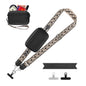 YFWE Clip and Go Strap for Phone with Wallet Crossbody, Adjustable Phone Lanyard with Detachable RFID Wristlet Wallet, Pattern Strap, Black (M)
