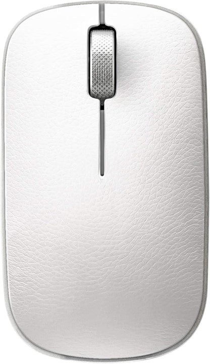 Azio Retro Classic Bluetooth Mouse (Maple) - Wireless, Genuine Leather Topped with Pixart Precision Tracker
