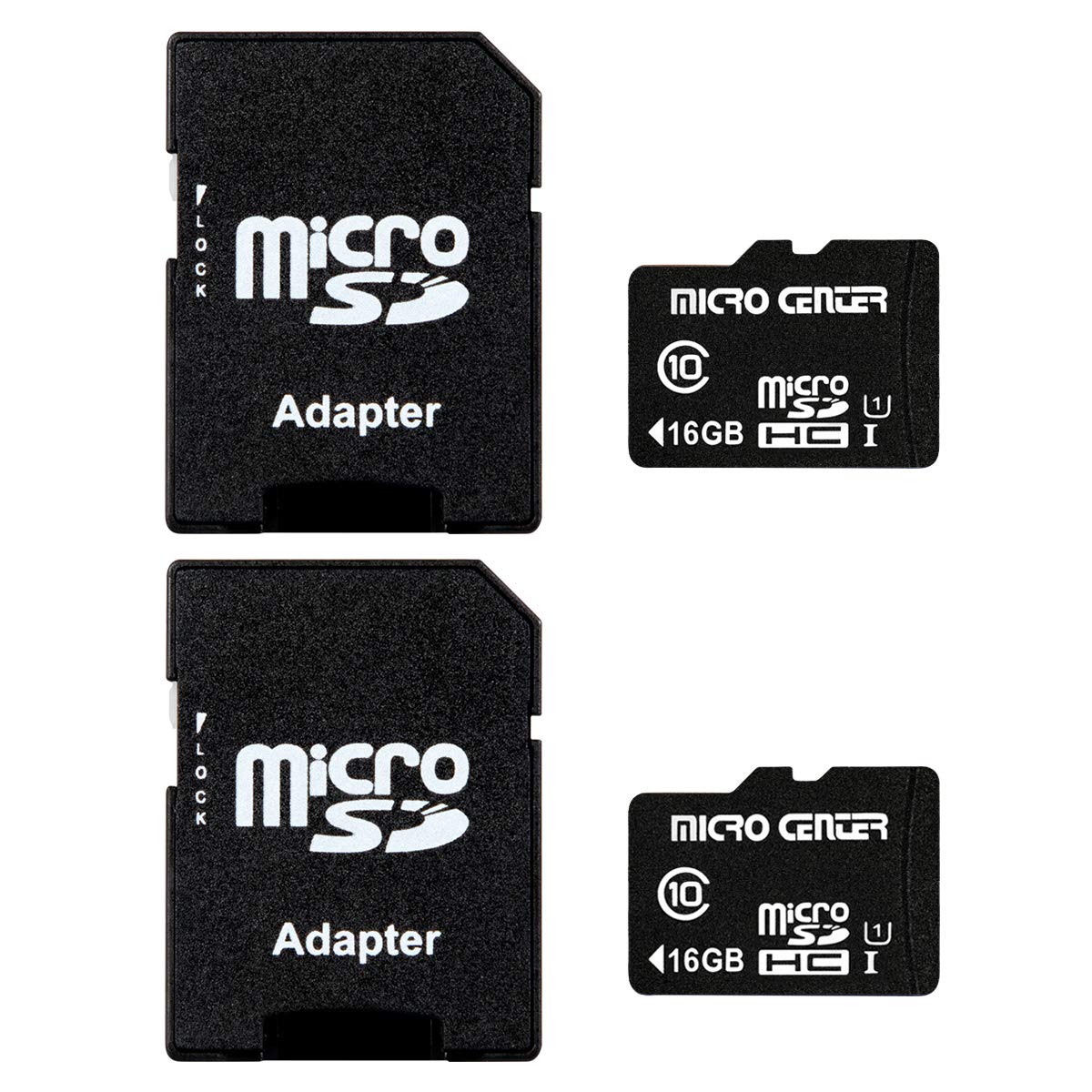 INLAND Micro Center 128GB Class 10 MicroSDXC Flash Memory Card with Adapter for Mobile Device Storage Phone, Tablet, Drone & Full HD Video Recording - 80MB/s UHS-I, C10, U1 (2 Pack)