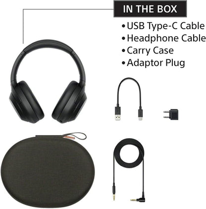 Sony WH-1000XM4 Wireless Premium Noise Canceling Overhead Headphones with Mic for Phone-Call and Alexa Voice Control, Black WH1000XM4