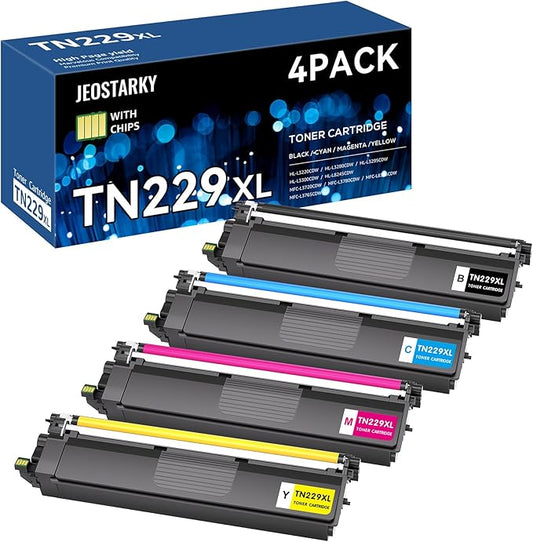 Jeostarky TN229XL TN229 Toner Cartridge High Yield Replacement for Brother TN229 TN229XL Toner Compatible with Brother MFC-L3780CDW MFC-L3720CDW HL-L3280CDW HL-L3220CDW HL-L3300CDW HL-L3295CDW Printer