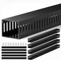 ZhiYo H2in x W2.4in Professional Server Rack Cable Management Raceway, 95in (4X L23.6in) Cable Raceway Kit, Electrically Safe PVC, Open Slot Wire Hider for Under Desk/Computer/Network Cords