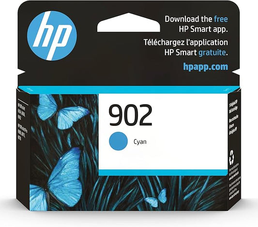 HP 902 Cyan Ink Cartridge | Works with OfficeJet 6950, 6960, Pro 6960, 6970 Series | T6L86AN