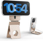 IST IDEA for Magsafe Tripod, Tripod for iPhone Lightweight Aluminum Alloy & Angle Adjustment & Strong Magnets iPhone Tripod Stand Compatible with 17/16/15/14/13/12 (Included Metal Ring)