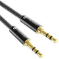 SYNCWIRE 3.5mm Aux Cable (9.8ft/3m) Hi-Fi Sound Nylon Braided Auxiliary Audio Cable Adapter Male to Male AUX Cord for Headphones, Car, Home Stereos, Speaker, iPhone, iPad, iPod, Echo & More Black