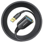 AINOPE 2 Pack USB Extensions Cable High Speed USB 3.0 Extension Cord Type A Male to Female Sturdy Braided Material Fast Data Transfer Compatible with USB Keyboard,Mouse,Flash Drive,Black,20FT+20FT