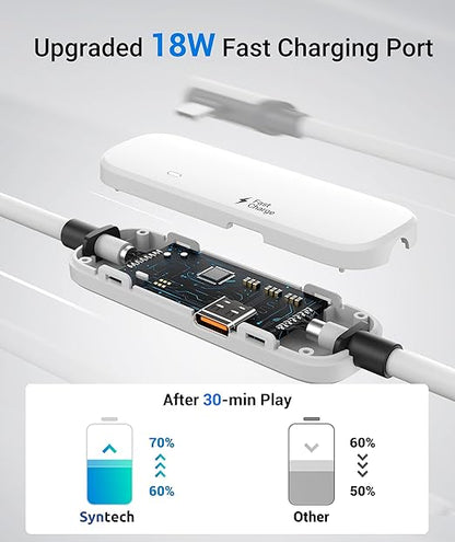 Syntech Link Cable with Charging 16FT Compatible with Oculus/Meta Quest 3S/3 Accessories, Quest2/Pro, Pico4, Next-Gen VR Cable with USB 3.0 A to C Adapter for SteamVR, Charge & Link Simultaneously