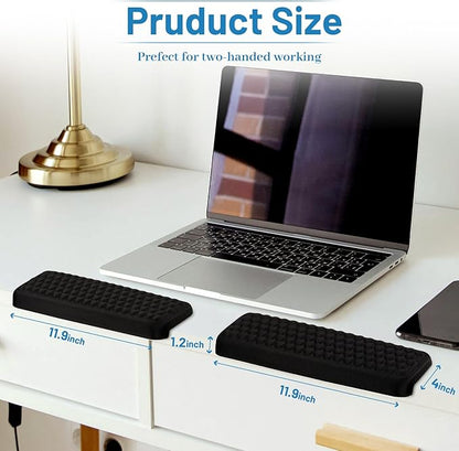 L-Shaped Desk Edge Cushion,2-Piece Keyboard Wrist Rest,Computer Ergonomic Elbow Pads for Long Hours of Work,Gaming,Studying