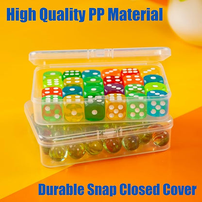 8 Pcs Playing Card Case, Small Clear Box, Plastic Deck Box, Card Deck Holder, Game Card Storage Organizer (8 pcs Standard) (No Cards)